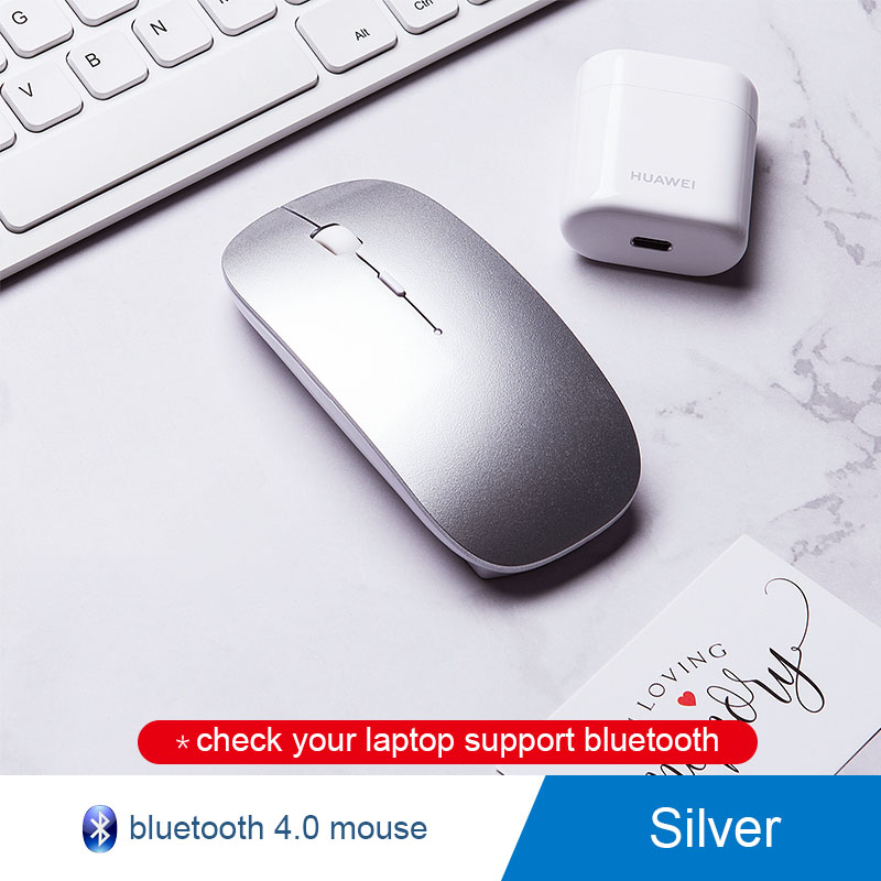 Girls Wireless Mouse for xiaomi apple mouse Draadloze Muis for Macbook air/pro/retina Mice inalambrico with 2.4ghz usb Receiver: Bluetooth silver