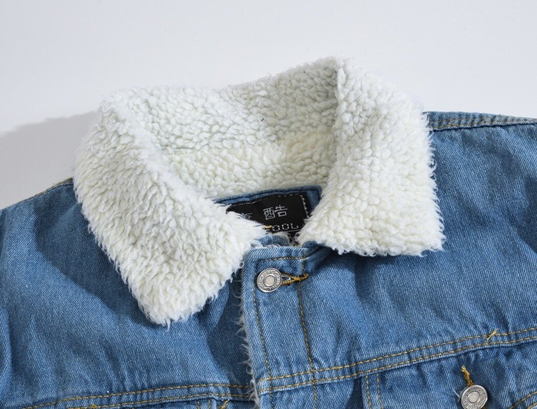 Mens Thick Lined Hooded Denim Jacket Warm Winter Coat Heavyweight Wavlynn Plus Size Up To 5XL main image 1