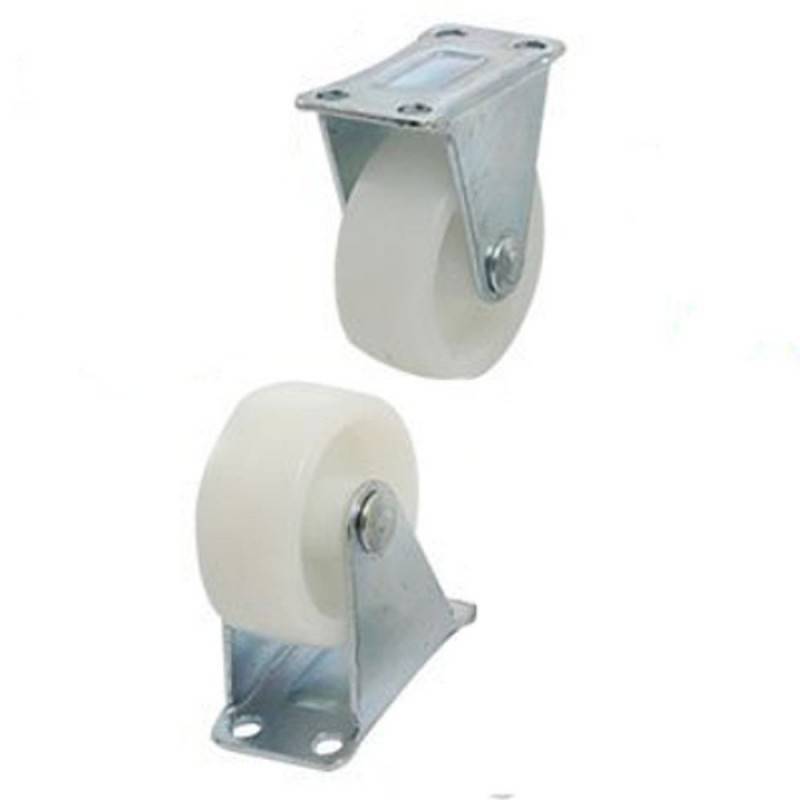 impostato 2 ruote plastica per carrello con staffa fissa ruota rotella misure varie