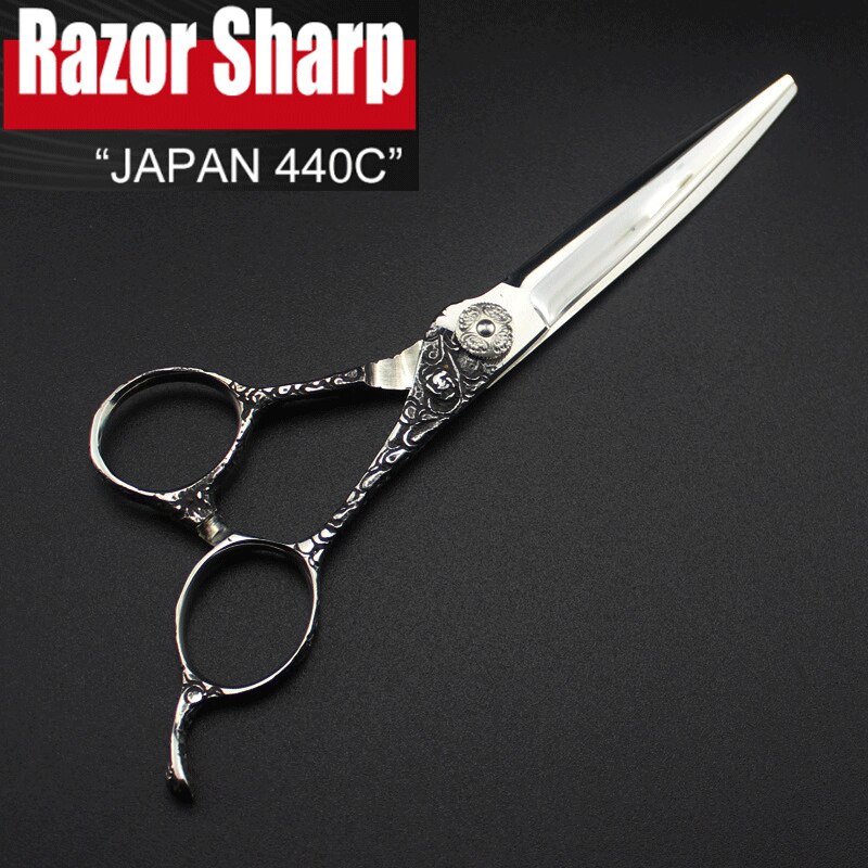 5.5 &amp; 6.0 Inch Japan 440C Kapper Schaar Shop Gereedschap Kappers Schaar Professiona Hair Schaar Snijden Dunner Salon Shears