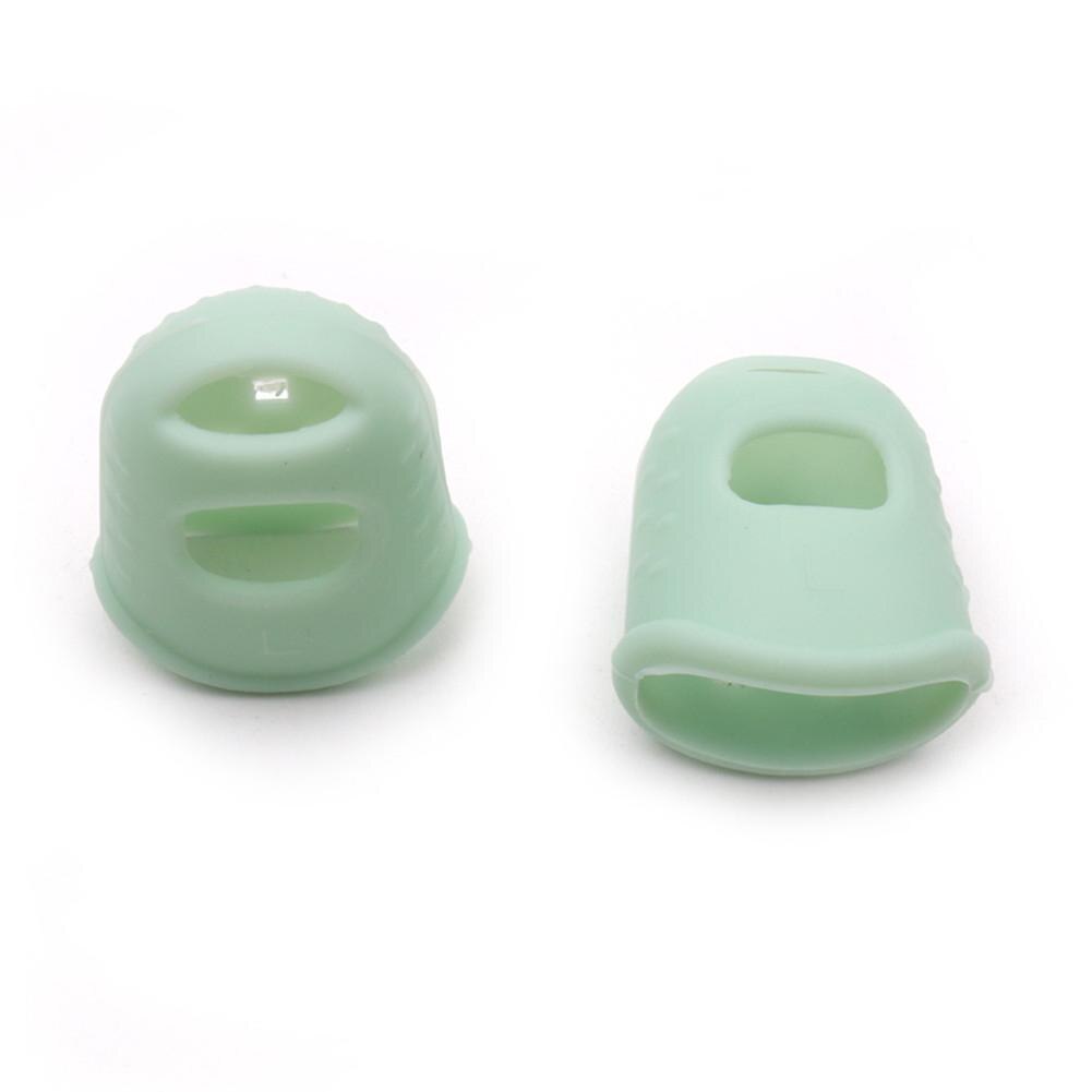 1 Pair Kalimba Guitar Thumb Finger Picks Protector Silica Gel Finger Cots Fingertip Nail Protection Cover
