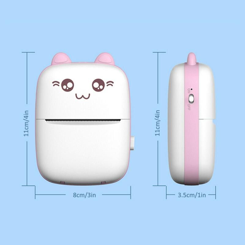 Mini Portable Thermal Printer Paper Photo Pocket Thermal Printer Printing Wireless Bluetooth Printer For Android IOS Printers