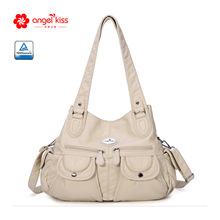 RURU monkey Bag For Women Women's PU Material Solid Color Multi-pocket Large Capacity Ladies Shoulder Bag