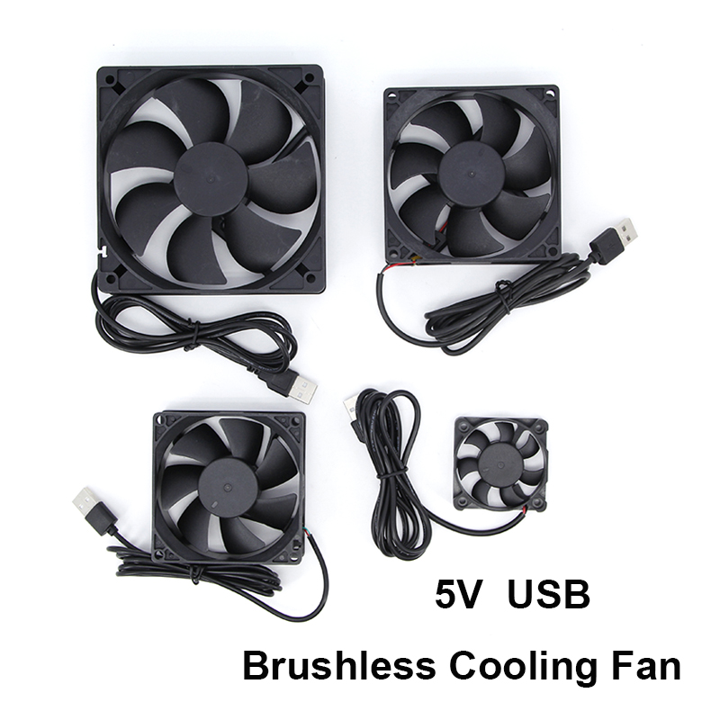 5V Brushless Cooling Fan USB Ventiliator Computer Case Cooler Oil-impregnated PBT CPU Radiator USB Fan PC USB Gadgets J17
