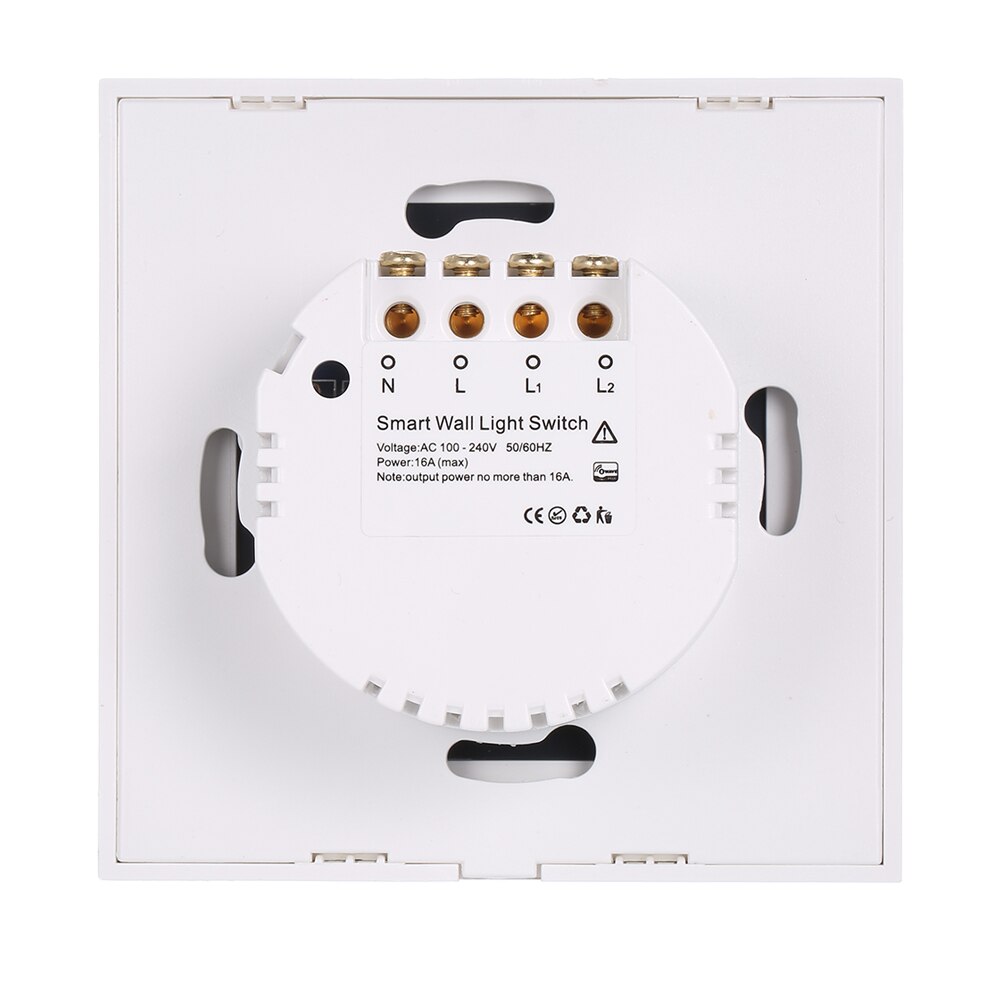 NEO COOLCAM NAS-SC01Z interruptor de luz de pared z-wave Plus, 2CH Gang Home Automation Z wave, interruptor de luz de Control remoto inalámbrico