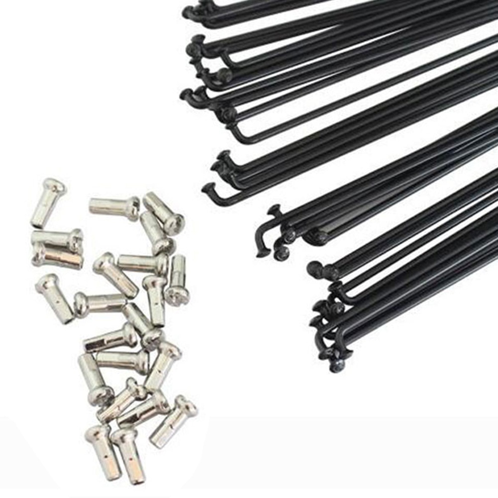 12pz 260-296mm raggi per biciclette in acciaio inossidabile bici MTB raggio ruota ferri da maglia raggi parti bici elettrica capezzolo di rame