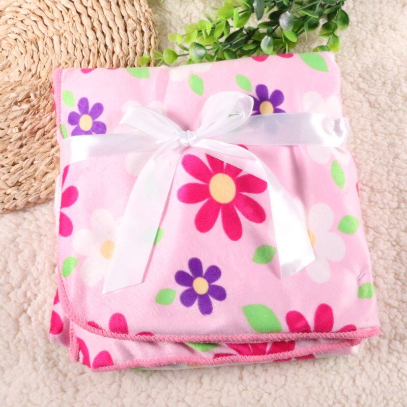 Factory Sales Baby Blanket thicken double layer fleece infant swaddle baby swaddle Microfiber plaid 76*102CM atrq0001