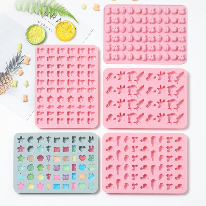 Molde de gomitas de silicona para cubitos de hielo, para hornear gelatina y dulces, resistente a altas temperaturas, DIY, molde para gelatina y hielo