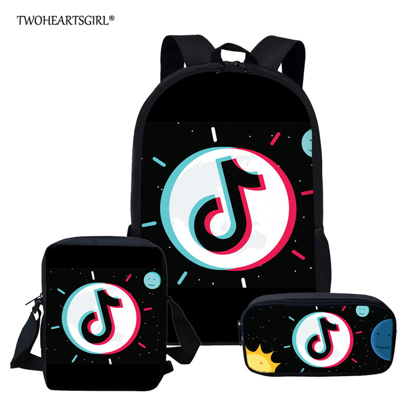 Twoheartsgirl schooltassen voor Tienermeisjes Music Note Rugzak Vrouwen Meisjes Tas mochila feminina: L4859CEK