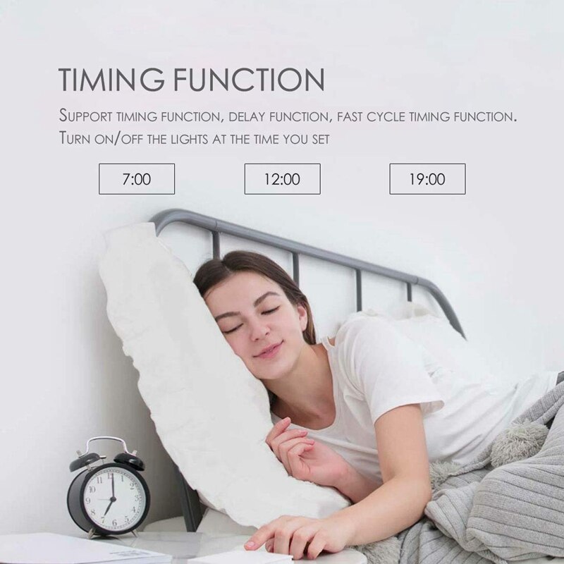 3 Gang WiFi Smart Light Switch for Alexa Google Home Wireless Switch with Remote Control and Timer US Plug