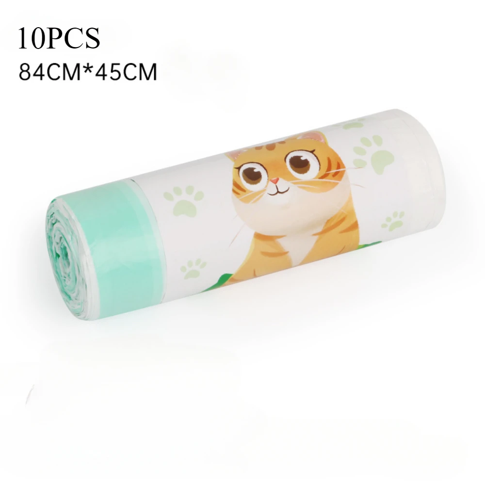 Thickened Cat Litter Bags Box Liners Disposable Drawstring Type Automatic Closing Sealed Can Bear 10KG Pet Supplies: Dark Khaki