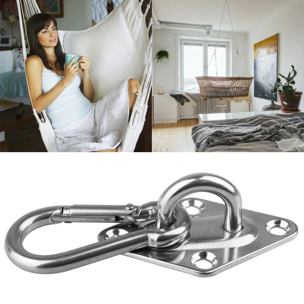 Suspension Ceiling Hooks Hangers Swivel Swing Bracket Hammock Stainless Steel Heavy Duty With Screws M8 M6 M5 Hammock Stand