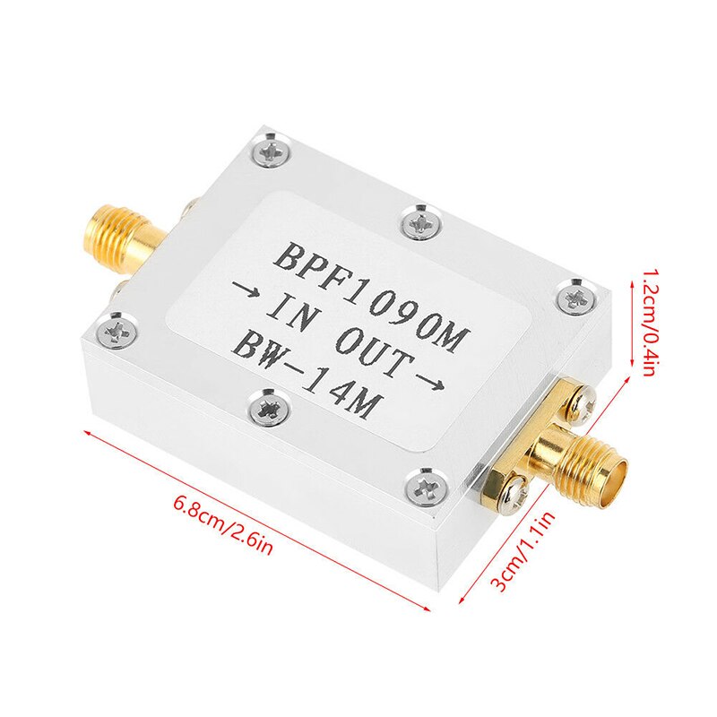 1 PCS Fascia filtro passa-14MHz SMA Interfaccia Fascia Filtro passa-1090MHz larghezza di Banda Aeronautica ADS-B kit filtro filtro de linha