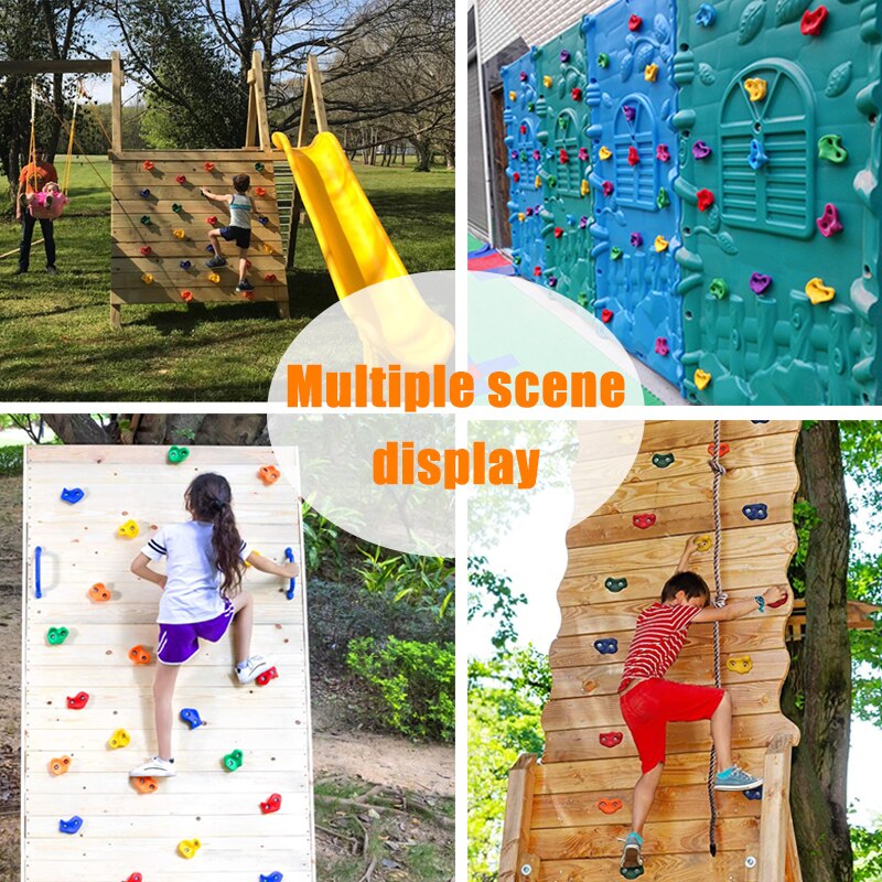 10 Teile/satz freundlicher Kletterwand Hält freundlicher Holz Zauberstab Klettern Steine Spielzeug Art Spielplatz Spiel Hand Füße Halten Griff Bausatz