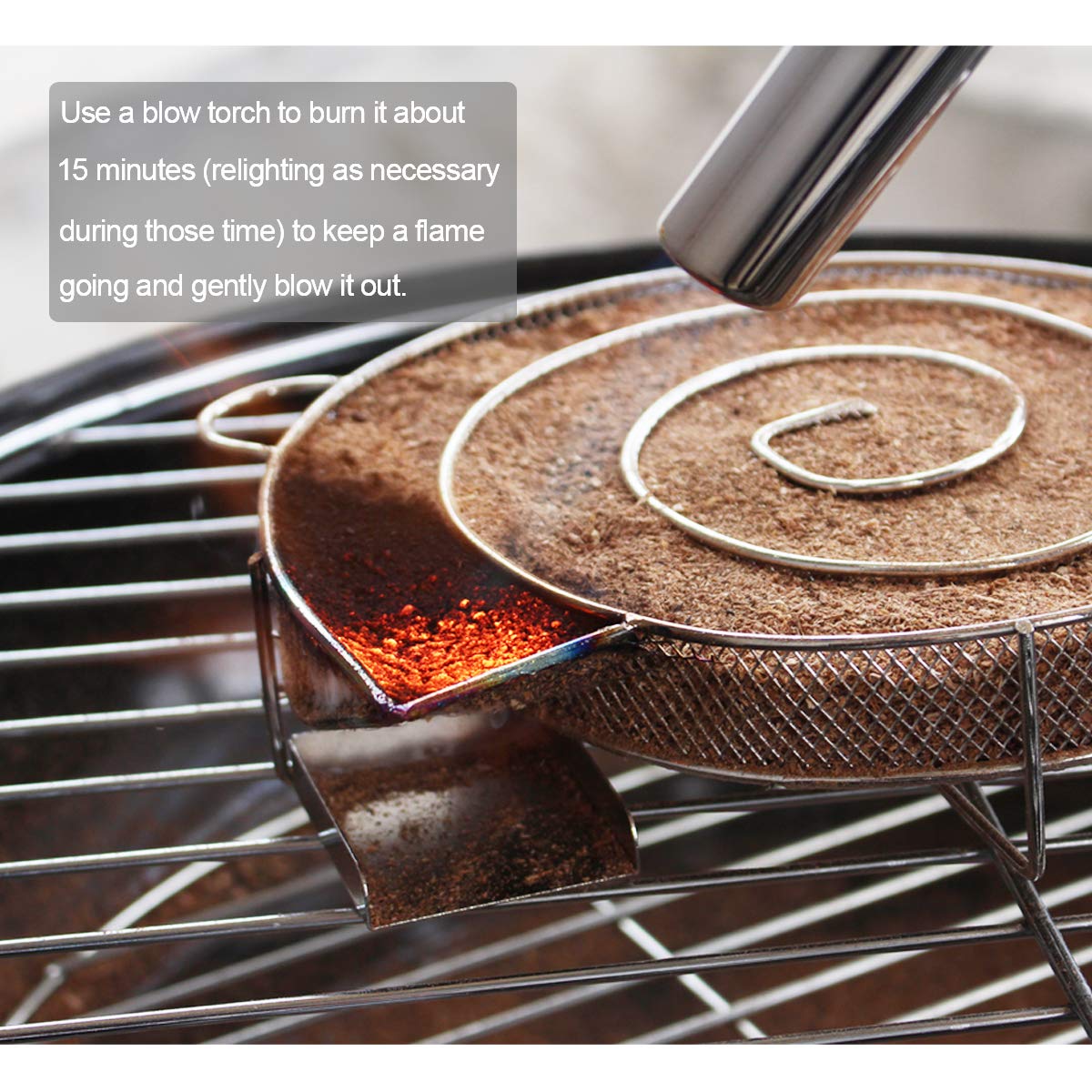 Røggenerator grill røgstativ koldt rustfrit stål grillnet udendørs rygning laks bacon fisk æble grillværktøj tilbehør