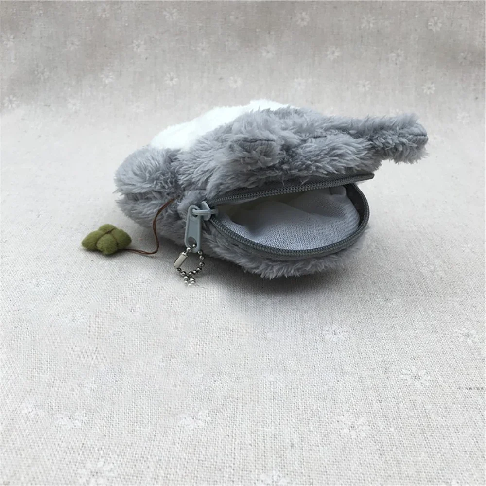 Anime Leuke Kat Portemonnee Zachte Pluche Rits Kleine Portemonnee voor Kinderen Tieners Meisjes Vrouwen Kawaii Datakabels Oortelefoon Tas Sleutelzakje
