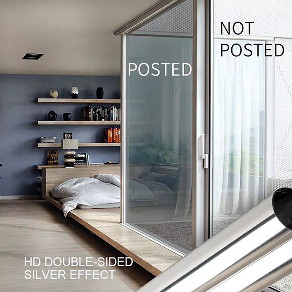 Window Thermal Insulation Privacy Film Transparent UV Infrared Cut Skin Protection Prevents Furniture Walls Fading Window Film