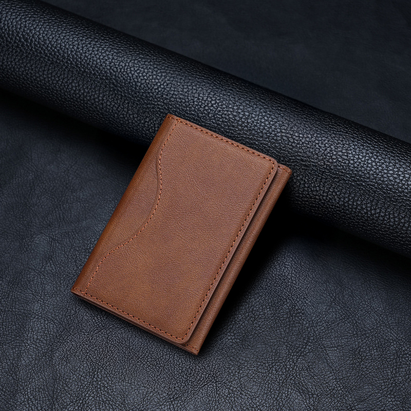 Bolsa carteira de couro magnética para iphone 17 16 15 pro max titular do cartão bolsa de telefone capa protetora com três dobras sacos magnéticos: Azul