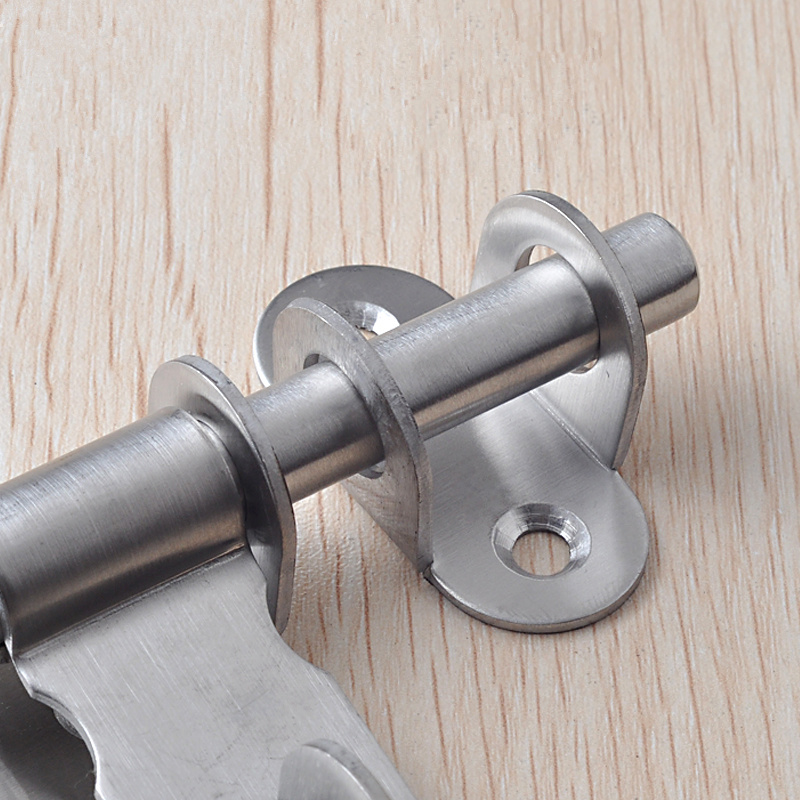 1 pieza de 4/6 pulgadas de largo de plata de acero inoxidable pestillo de puerta perno de cerradura de barril cerrojo grapadora cerradura de puerta de seguridad fácil de instalar
