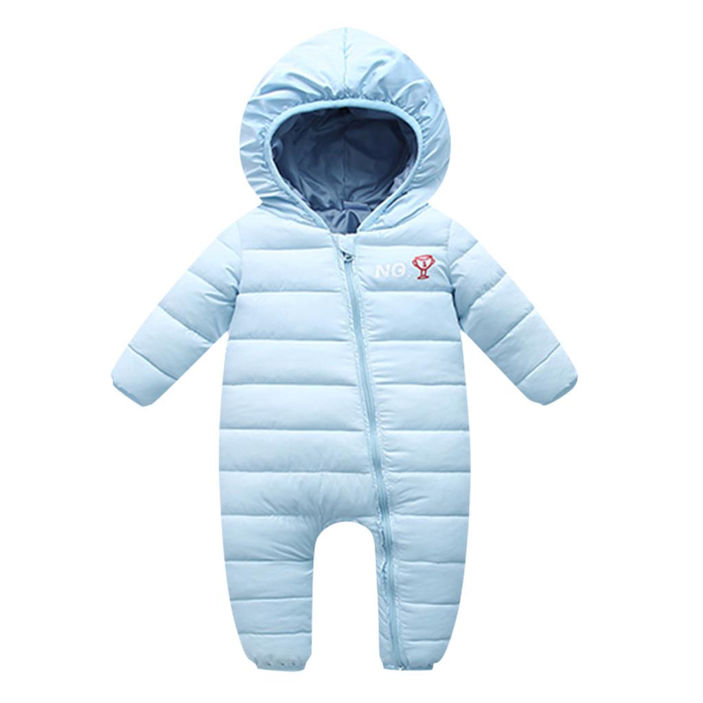 Autumn Winter Warm Baby Clothes Jackets For Baby Jumpsuit Baby Girls Boys Bodysuit Kids Hooded Outerwear Coat Children: BU / 73
