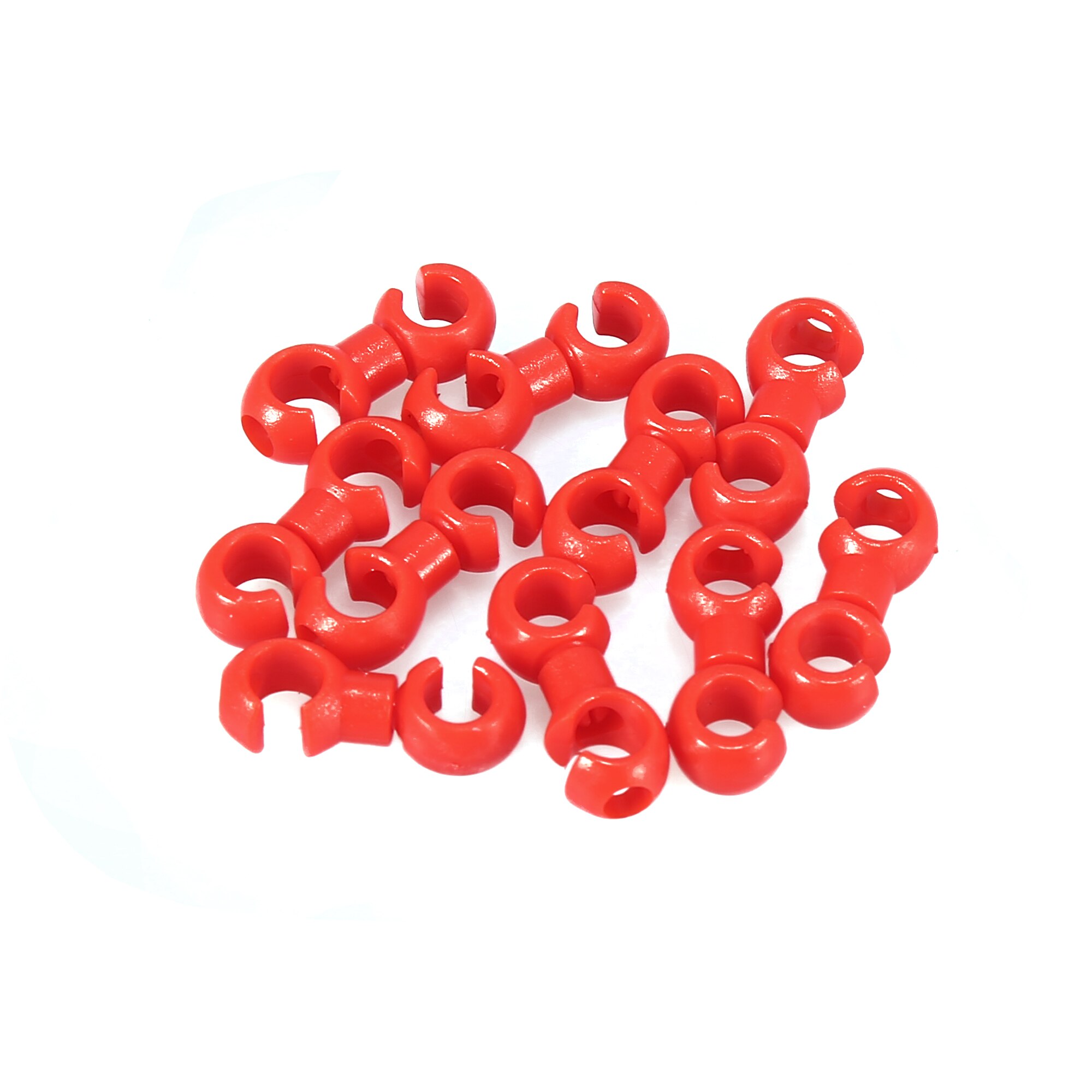 X Autohaux 10/20pcs Bike Brake Cable Clip Clamp Buckle Hose Hook Guide S Style Plastic For Mountain Bike Road Bicycle: Red 10pcs