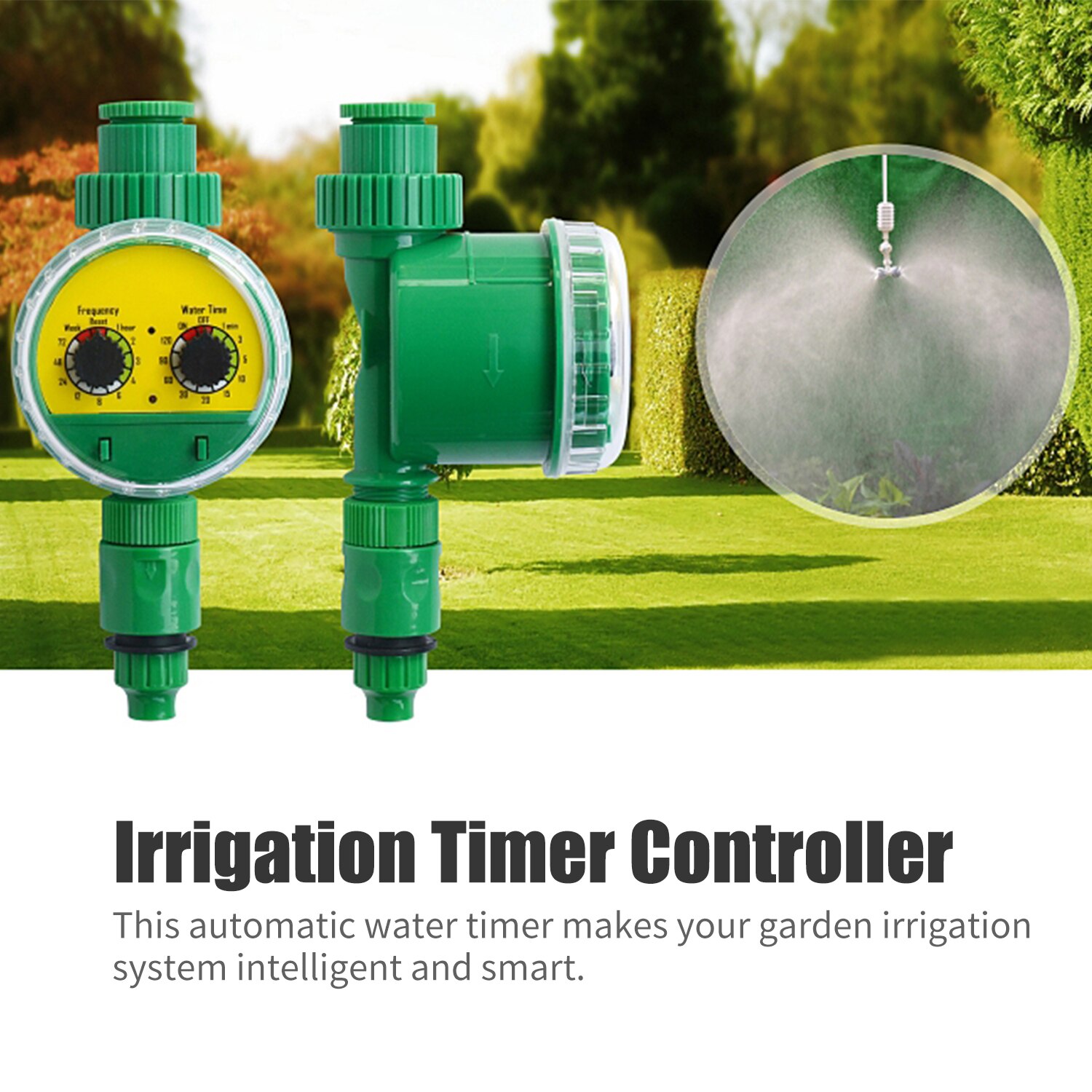 Controlador de temporizador de agua de riego, temporizador de riego automático programable electrónico de jardín, grifo de agua a prueba de agua, temporizador de manguera