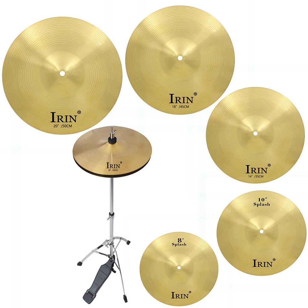 Exquisite Drum Set Cymbals Splash/Crash/Hi Hat for Drummer Beginners