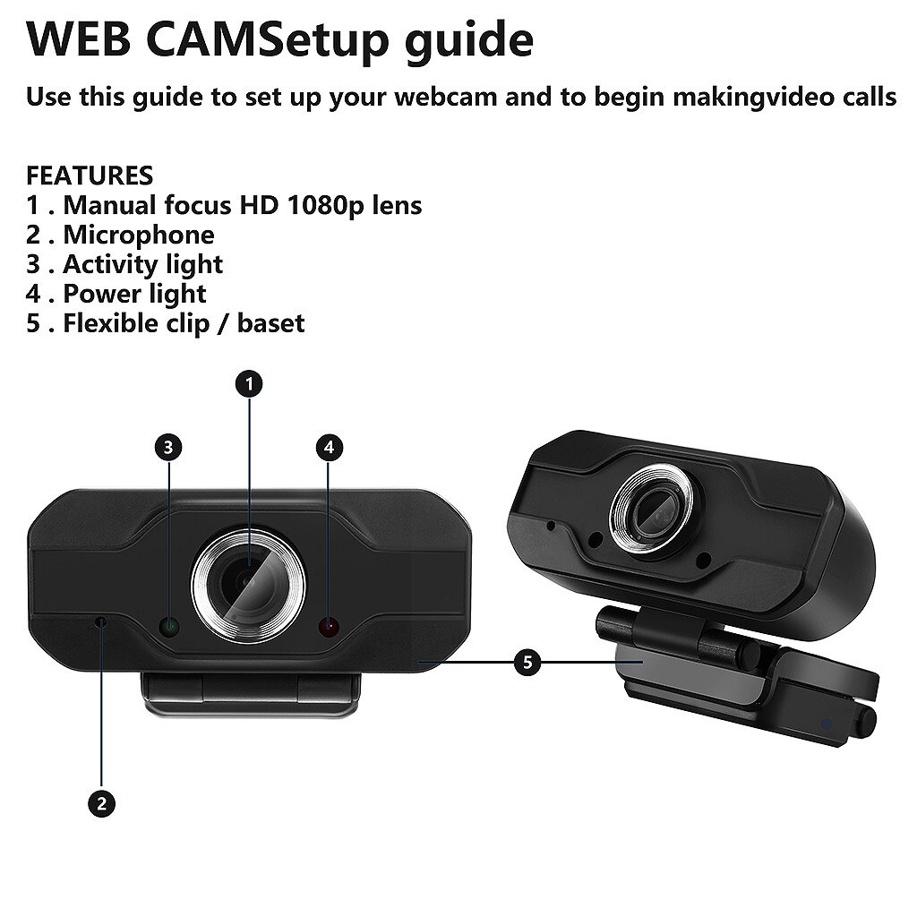 Hd 1080 P Webcam Desktop Pc Video Calling Webcam Megapixels Usb 2.0 Webcam Camera Met Microfoon Voor Computer Pc Laptops ma3