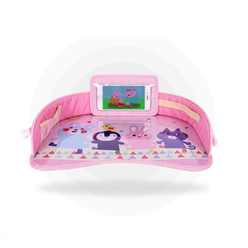 Placa de asiento de coche multifuncional para bebé, mesa de pintura para comer, impermeable, carrito para niños, accesorios de mesa de dibujos animados
