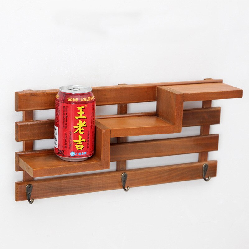 Vægophæng træ opbevaringsstativer debries opbevaringsboks nøglehængende opbevaringstaske telefonstativer træhylde tøjhatteophæng