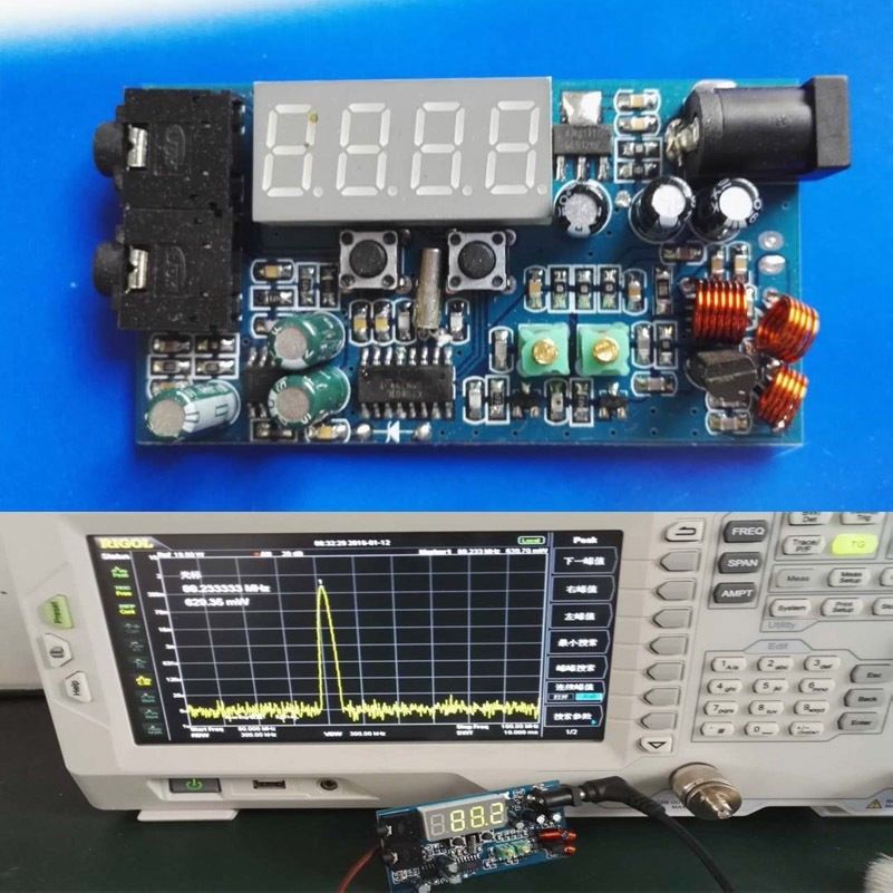 Transmisor FM DC 12V, estéreo PLL 0,5 W, receptor de estación de Radio FM, pantalla LED Digital de frecuencia, kits diy