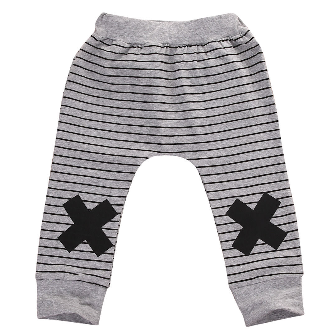 Babyjongens harembroek kinderen gestreepte broek peuter elastische broeken leggings