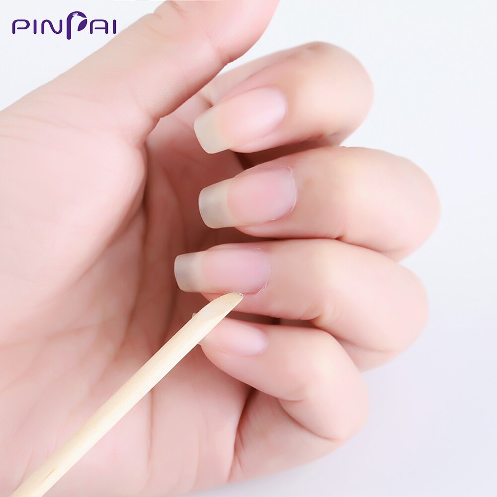 20 unids/set Nail Art Orange bastón de madera empujador de cutícula removedor de doble extremo punteado herramienta de manicura de palo de madera naranja 2 tamaños