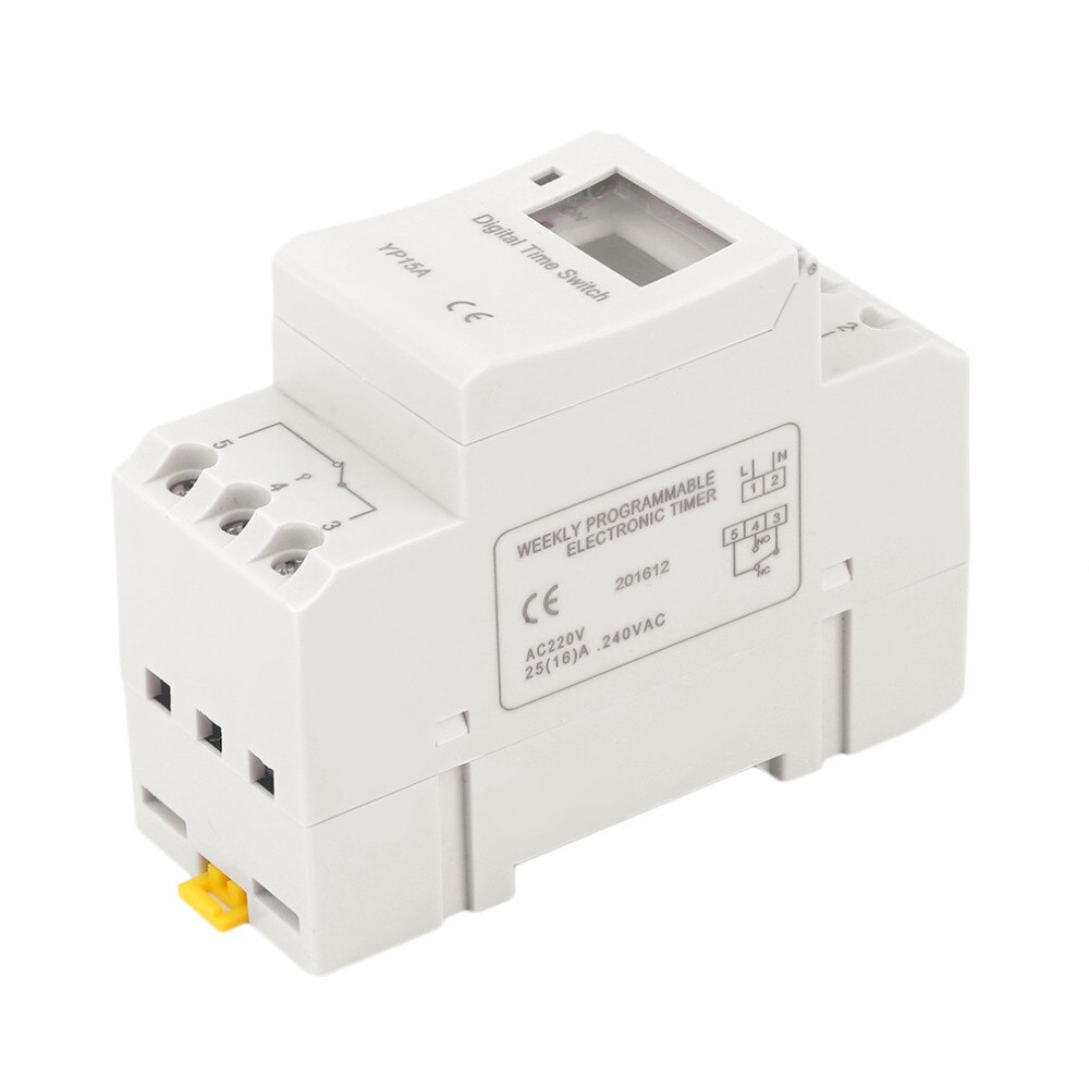 Panel Mounted Digital LCD Timer Electronic Programmable Timer Switch Lithium Battery Powered Digital Timer THC 15A AC 220V