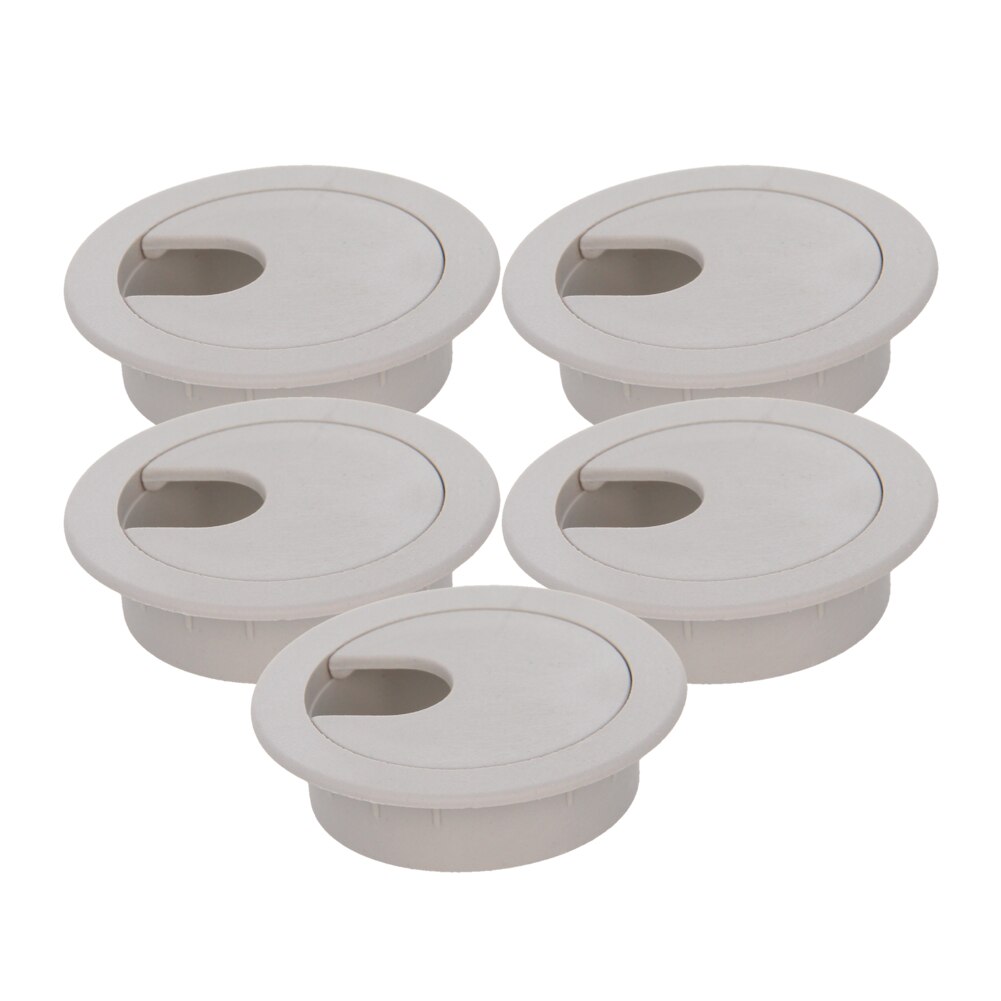 MroMax Desk Threading Box Plastic Cover Rod Diameter 35mm Black/Gray 35mm Hardware Office Appliances 5/15/30pcs