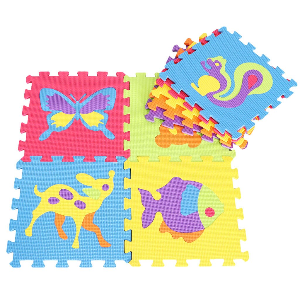 9 Tiles Eva Kids Play Flooring Foam Coloured Interlocking Activity Fun Mats Mat