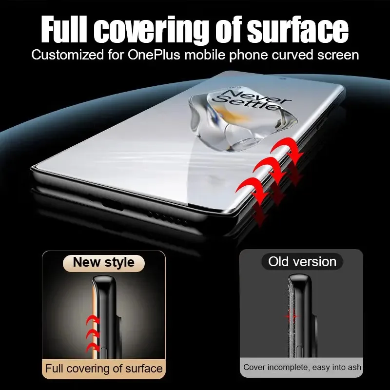 2 stuks volledig dekkende glazen 3 screenprotectors voor oneplus 12 11 10 9 8 pro 2 gehard glazen beschermfolie