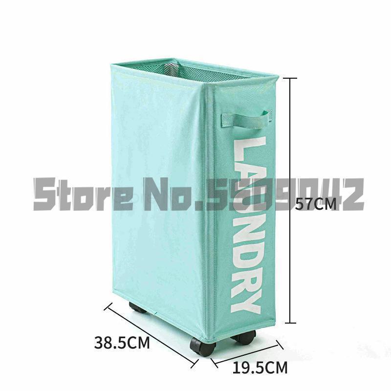 Ménage tissu vêtements vêtements boîte panier de rangement panier vêtements pliable roue panier à linge vêtements: a8