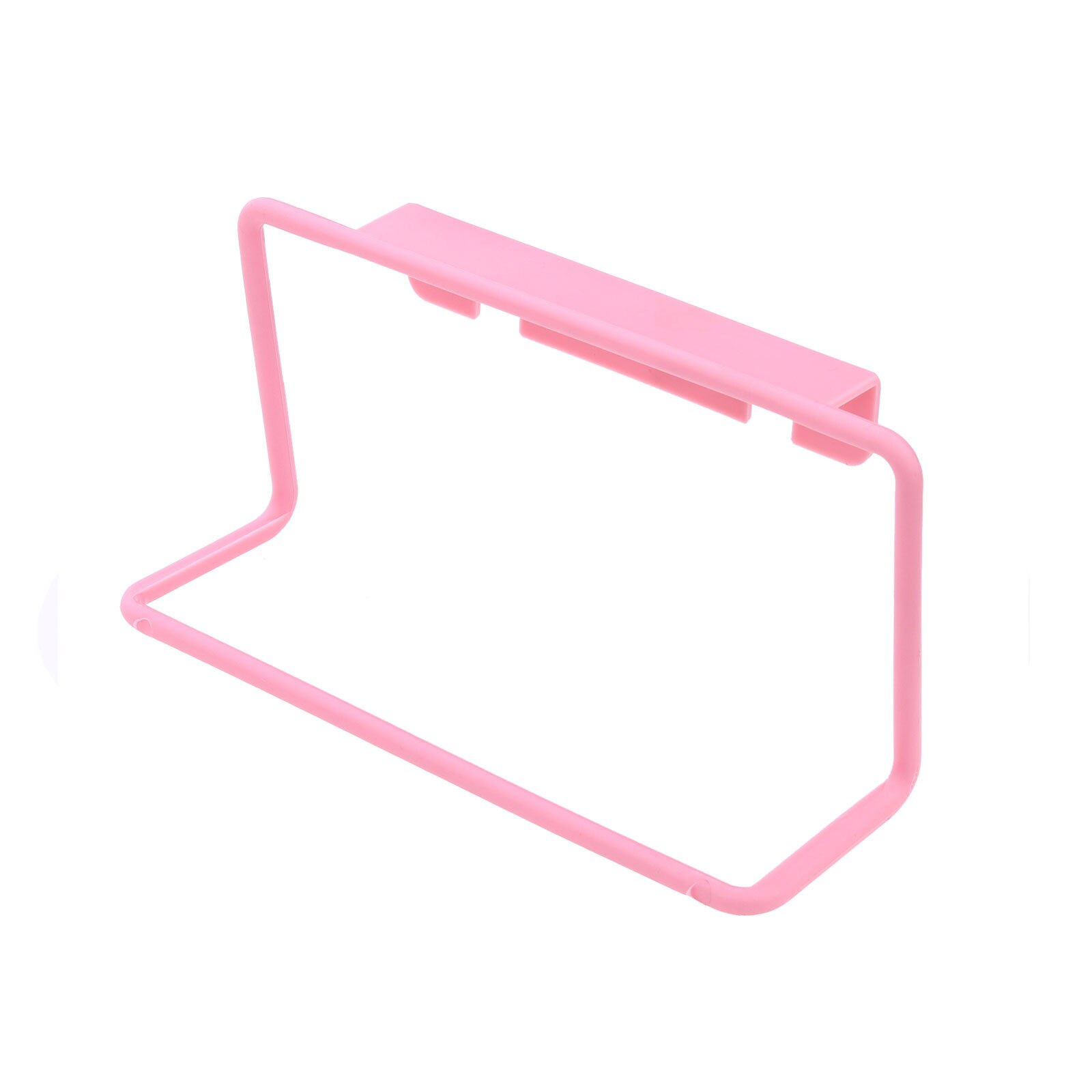 1Pcs Plastic Hanging Holder Multifunction Towel Rack Cupboard Cabinet Door Back Home Storage Organizer Kitchen Accessories: Pink