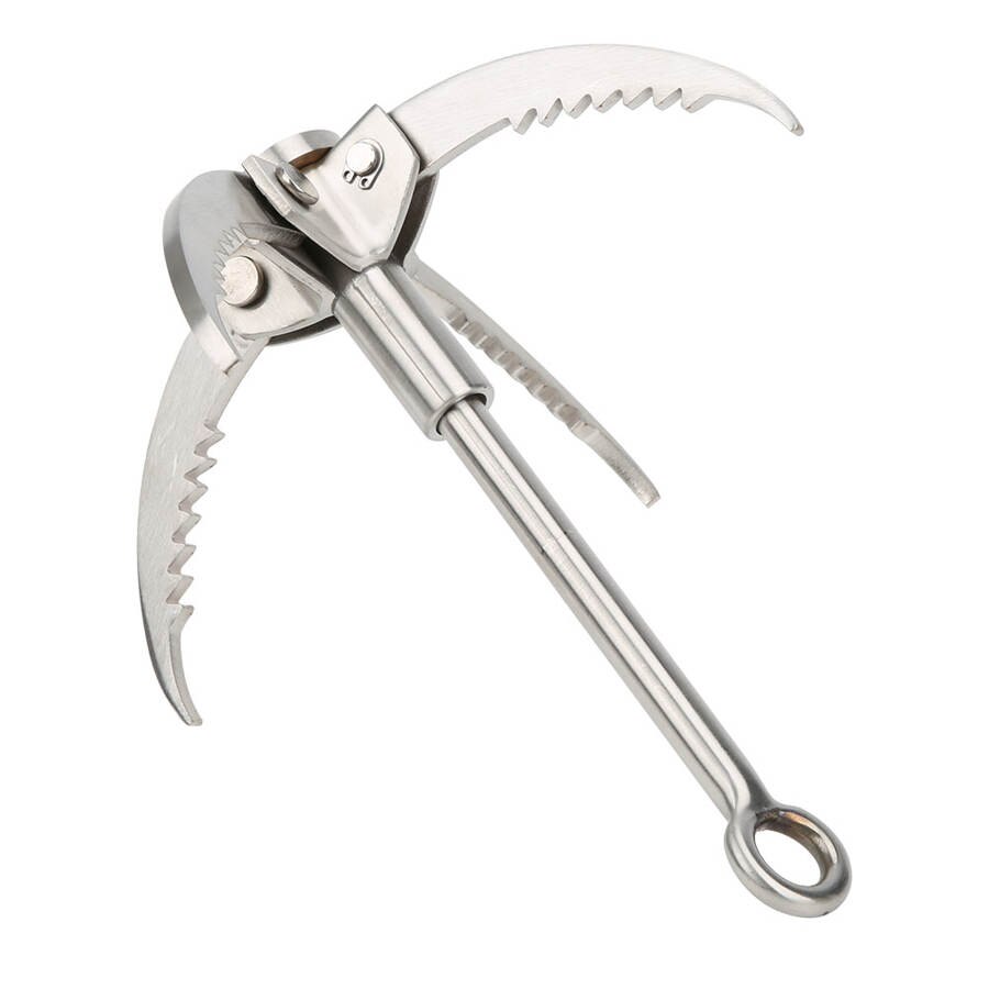 4 Claws Stainless Steel Grappling Hook Climbing Survival Foldable Climbing Hook Grappling Hook Climbing Claw Carabiner Tools