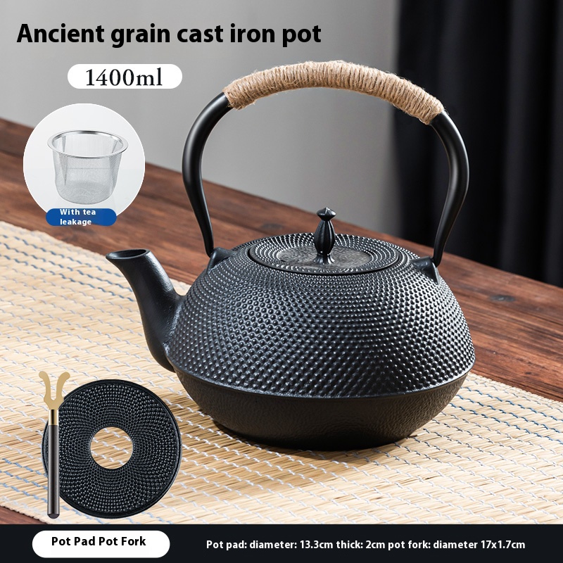 GIANXI théière en fonte Camping fête autour du poêle thé bouillant séparation de l'eau accessoires de tasse à thé service à thé Pu'er: kaki foncé