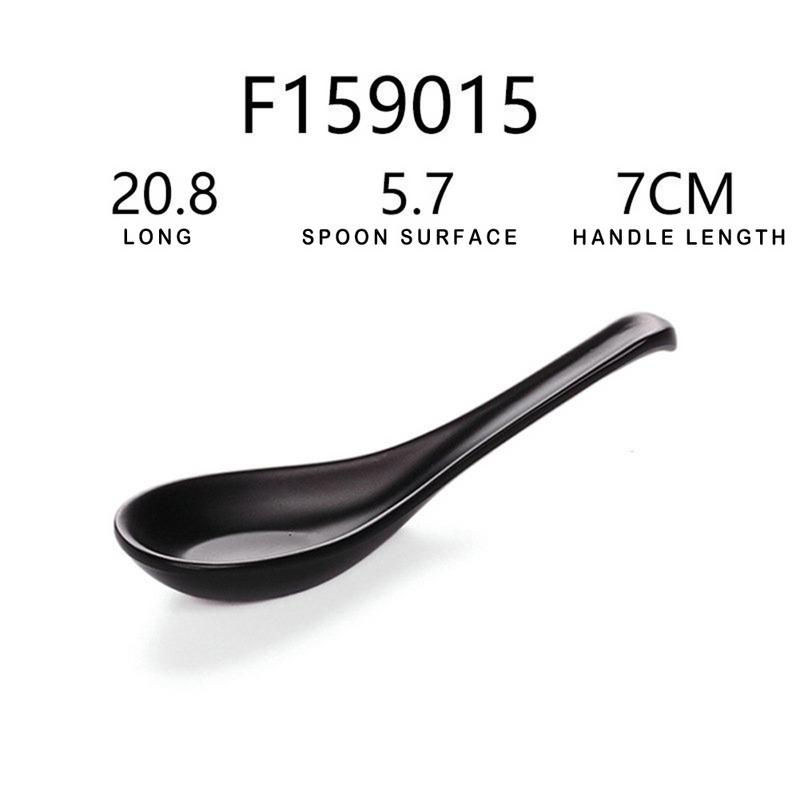 Spoon Soup Spoon Black Matte Ladle Spoon Plastic Japanese Style Melamine Tableware Anti-Fall Tortoise Shell Shaped Spoon: 159015