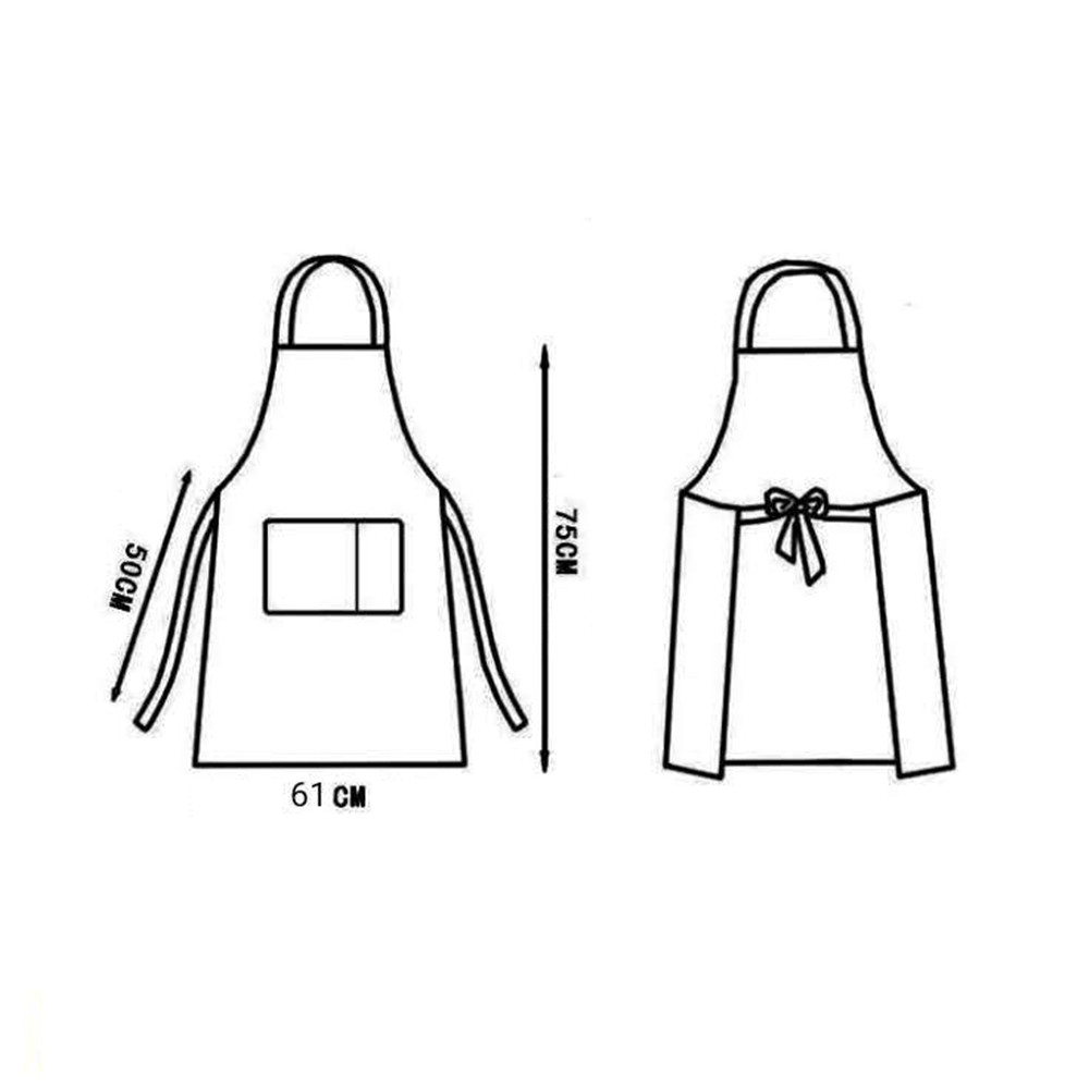 Kitchen Household Cooking Apron Men Women Oil-Proof Waterproof Adult Waist Coffee Overalls Apron Kitchen Accessories