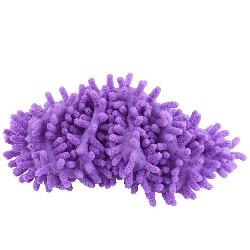 1 pièce, pantoufle de serpillère anti-poussière, pantoufle paresseuse, polissage au sol de maison, nettoyage facile, couverture de chaussettes: Purple