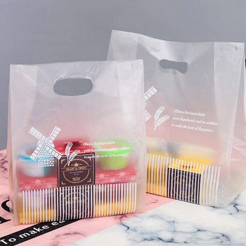 Baking Plastic Bag 50pcs/pack Plastic Packaging Bags Cake Toast Bread Bags Snowflake Egg Yolk Crispy Cookie Bag