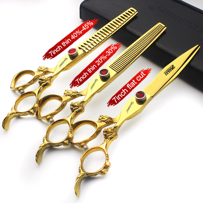 6/7/7.5/8/9 Inch Hairdressing Scissors, Dragon Handle Barber Specificlied Shears, Hair Cutting Tools: DEEP BLUE