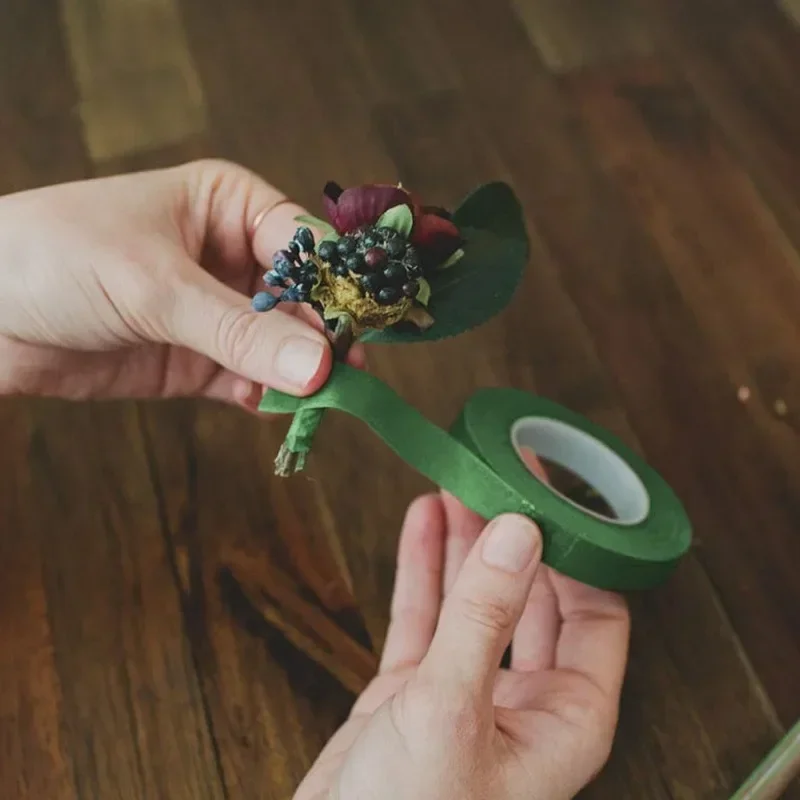 Bouquet Floral Stem Tape DIY Artificial Flowers Bouquets Tape Self-adhesive Wrapping Green Tape for Wedding Party Decor Supplies