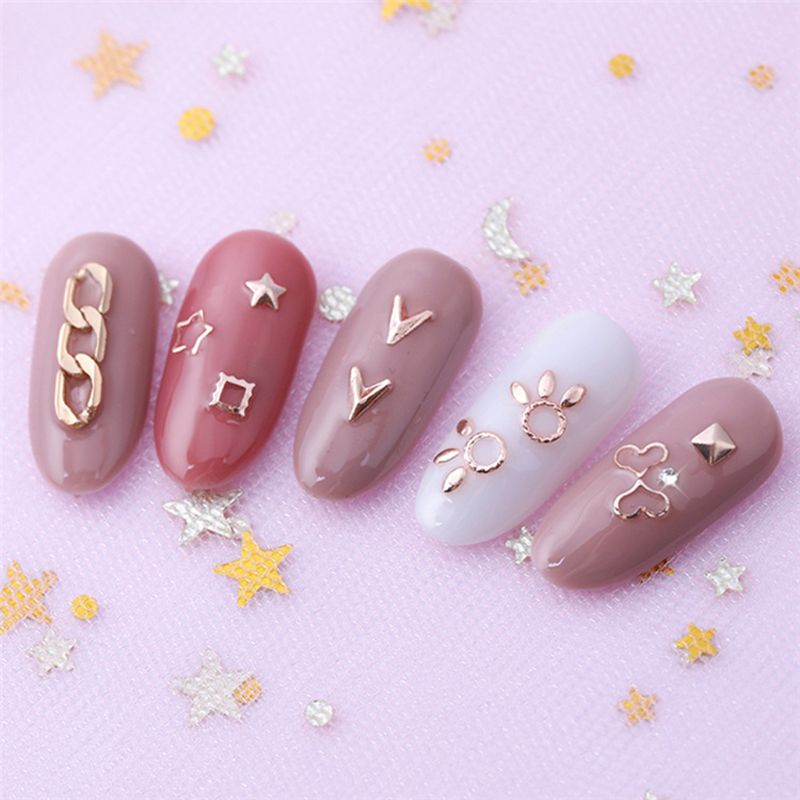 10g gyllene skal moon star nail art metall 3d mix ram smycken fyllning uv harts epoxiform gör fyllning för gör-det-själv smycken