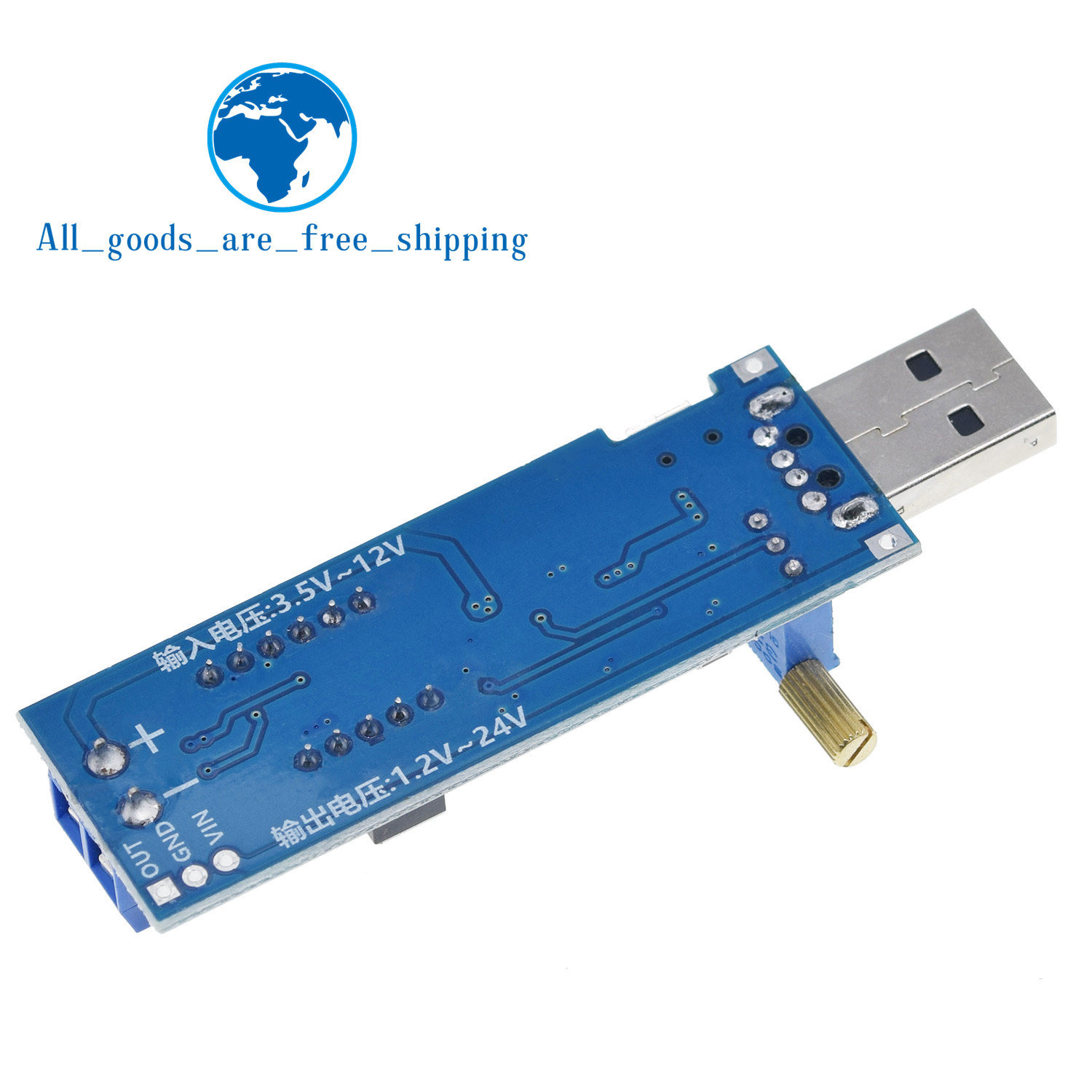 1Pcs DC-DC 5V Naar 3.5V / 12V Usb Step Up/Down Voedingsmodule Verstelbare boost Buck Converter Dc 1.2V-24V