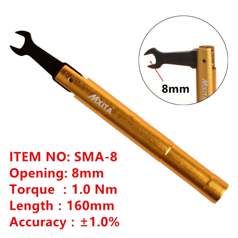 920L Sma Torque Wrench Rf Connector Opening Electrommunication Coax Adapter Convertor Straight Goldplated Spanner 6.5/8/20mm